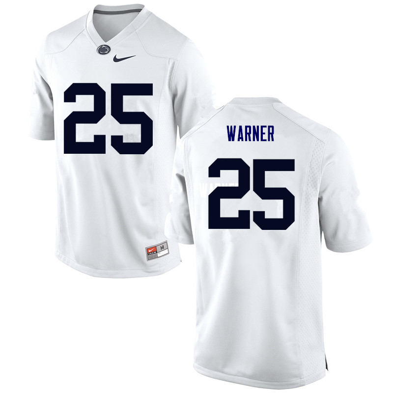 Men Penn State Nittany Lions #25 Curt Warner College Football Jerseys-White